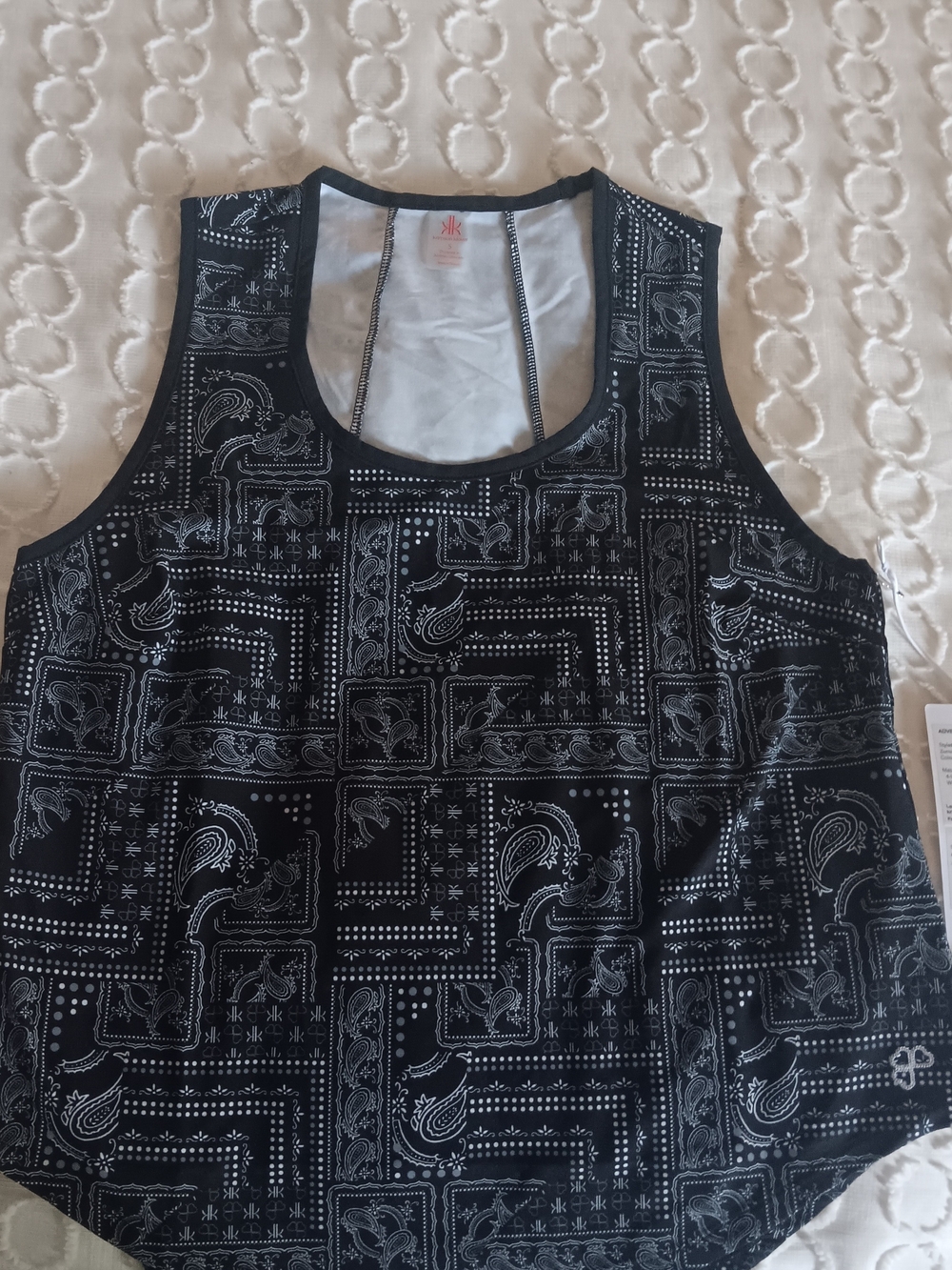 Krimson Klover Black and White Athletic Tank